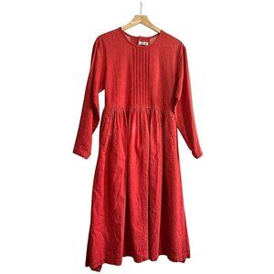 "I.S." ISSEY SPORT Red Midi Dress, Size M,  Rare from Vintage 80S